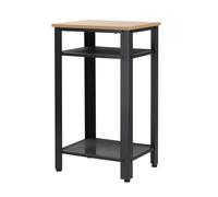 HOMCOM Table d'appoint de style industriel 45x35x75 cm Chêne et noir