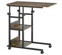 HOMCOM - table roulante - Panneaux de particules - 80x40x82cm - Brun Rustique