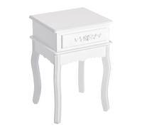 HOMCOM Table de chevet avec 1 tiroir Table de chevet en bois style moderne 40x35x60 cm blanc