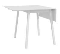 HOMCOM Table de cuisine pliable table à manger pliante avec plateau rabattable en bois pour 2 à 4 personnes blanc