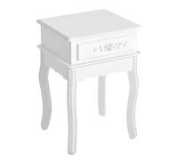 HOMCOM Table de Nuit Moderne avec tiroir en Bois 40x35x60 cm Blanc | Meuble polyvalent