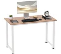 HOMCOM Table d'ordinateur Table de Salle à Manger 120L x 60l x 76H cm chêne et Blanc Multifonction Grand Plateau Cadre Robuste en métal