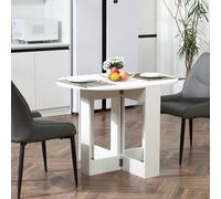 HOMCOM Table pliable de cuisine salle à manger 2 abattants - table ovale extensible - panneaux particules blanc Description :Profitez au maximum de votre espace existant avec cette table pliable de Ho