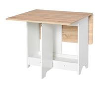 HOMCOM Table Pliante avec abattant et étagère, Salle à Manger, chêne | Pliant, table de cuisine