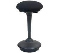 HOMCOM Tabouret de bureau debout tabouret ergonomique siège bascule à 360° large socle 36 x 36 x 70-90 cm noir