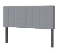HOMCOM Tête de lit 3-fois réglable hauteur tête de lit avec pieds en métal aspect lin pour chambre 160x10x106/116/126 cm Gris