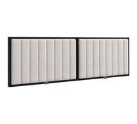 HOMCOM Tête de lit en Microfibre pour lit 180cm Crème | Tête de lit murale capitonnée à boutons pour lit double