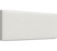 HOMCOM Tête de lit murale en lin, 140 x 60 cm, tête de lit suspendue rembourrée pour chambre à coucher, cadre en bois d'eucalyptus, montage facile, crème