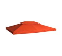 Homcom Toile de Rechange pour Pavillon Tonnelle Tente Polyester Haute Densité Imperméabilisé 180 g/m² 3 x 4 m Orange Terracotta Aosom France