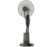 HOMCOM Ventilateur brumisateur 75 W 120 cm avec télécommande, minuterie, oscillation à 70°, tête inclinable, noir