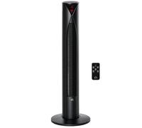 HOMCOM Ventilateur colonne, avec tšŠlšŠcommande, minuterie 12 heures, mode veille, 3 vitesses, ventilateur tour oscillant pour maison, chambre š€ coucher, bureau, noir