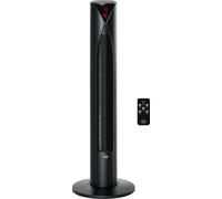 HOMCOM Ventilateur colonne, avec tšŠlšŠcommande, minuterie 12 heures, mode veille, 3 vitesses, ventilateur tour oscillant pour maison, chambre š€ coucher, bureau, noir