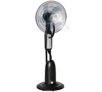 HOMCOM Ventilateur de Brouillard Brumisateur sur Roulettes Oscillant 4 Vitesses Réglables Atomisation Max. 220 ml/h Ø 44 5 x 120 cm Noir