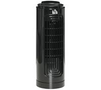 HOMCOM Ventilateur de table ventilateur colonne 20 W tour silencieux fonction d'oscillation automatique 70° et 3 niveaux de vitesses hauteur 32,5 cm noir