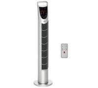 HOMCOM - Ventilateur - Plastique - 18x18x78,5cm - Argent