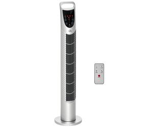 HOMCOM - Ventilateur - Plastique - 18x18x78,5cm - Argent