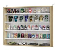 HOMCOM Vitrine pour collection vitrine murale 80 x 9,5 x 60 cm 4 étagères réglables en hauteur 2 portes coulissantes en verre
