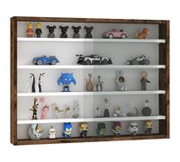 HomCom Vitrine murale pour objets de collection 80 x 9,5 x 60 cm Panneau de particules marron