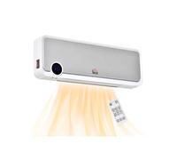 HOMCOM Wall-Mounted Down-Blowing Heater 2-Speed Heating + Fan 1000W/2000W Available in White and Silver