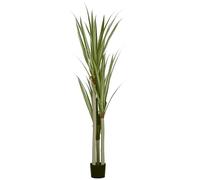 HOMCOM Yucca Artificiel Grande 190 cm Plante Artificielle en Plastique en Pot Faux Plante comme Vraie pour Salon, Chambre à Coucher, Bureau, Jardin, décoration Moderne Cadeau