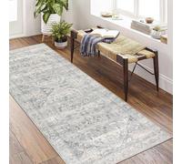 Homcomodar Tapis de couloir, 80 x 200 cm, antidérapant, lavable, pour la cuisine, à poils courts, en laine synthétique, pour la chambre à coucher et le salon (beige)