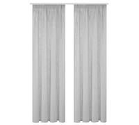 Home Basics Softy Lot de 2 écharpes combinées 245 x 140 cm 2x écharpes prêtes à l'emploi Gris