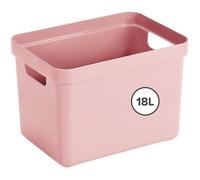 Home Boite de Rangement 18L 35x24,6x24,3cm Panier rangement rose 18L Rose