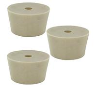 Home Brew Ohio BJ-ZI28-82R0 Lot de 3 bouchons en caoutchouc percés N°10 Marron clair