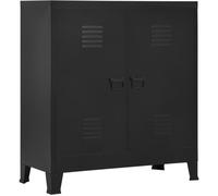 Home® Classeur Meuble classement Design - Armoire De Bureau industriel Noir 90x40x100 cm Acier 9019