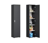 Home Collective Armoire étroite polyvalente de 40 cm de large avec 1 porte et 4 étagères, Armoire universelle pour la maison, couloir, bureau ou chambre, 40 x 35 x 184 cm (LxPxH)