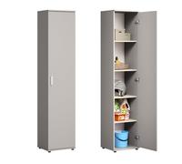 Home Collective Armoire multifonctionnelle étroite de 40 cm de Large avec 1 Porte et 4 étagères | Meuble de Rangement Couloir, Bureau, Chambre à Coucher | 40x35x184 cm (LxPxH) | Cachemire
