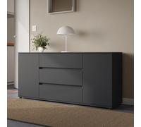 Home Collective Commode Buffet avec tiroirs | Buffet Moderne pour Salon, Chambre ou entrée | 150x40x70 cm | 3 tiroirs et 2 Portes | Anthracite