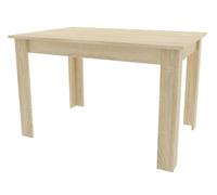 Home Collective Table de salle à manger de cuisine, plateau en chêne Sonoma, table en bois, 120 x 80 x 75 cm, épaisseur de 18 mm, cuisine salon chêne Sonoma