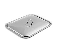 Home Couvercle rectangulaire en acier inoxydable 25 x 18 cm, multicolore, moyen