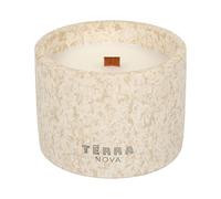 HOME DECO FACTORY - BO0205 - Bougie Parfumée Terra Nova D11cm en Résine Minérale - Design Élégant - Ambiance Chaleureuse - Idéale pour Décoration Intérieure - Couleur Beige - Taille D11cm