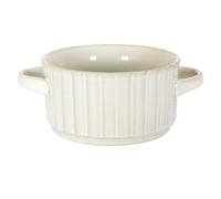 HOME DECO FACTORY Bol à Soupe en Céramique Design Sobre et Raffiné Beige