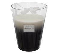 HOME DECO FACTORY Bougie Parfumée Vase Linge Frais Combustion 120h Noir | Cire de paraffine, bougie parfumée en vase, senteur linge frais, mèche coton, combustion 120h, décorative, noir
