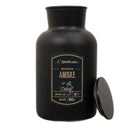 HOME DECO FACTORY Bougie Parfumée Verre Noir Mat Grand Format 26 cm Noir | Cire de paraffine, bougie parfumée, pot verre noir mat, grand format 26 cm, ambiance chaleureuse, décorative, noir