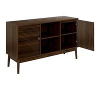 HOME DECO FACTORY - Buffet élégant en Bois Marron - Meuble de Rangement Polyvalent pour Salle à Manger ou Salon - Facile à Entretenir - 120x70x40 cm - Marron - Modèle Tiffany