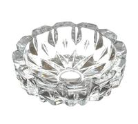 HOME DECO FACTORY Cendrier en Verre Design Arrondi Polyvalent Transparent | Verre, cendrier, design élégant et arrondi, nettoyage facile, usage polyvalent, intérieur ou extérieur, transparent