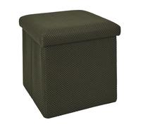 Home Deco Factory Coffre pouf pliable HD0507 - Multifonctionnel kaki 38 x 38 cm