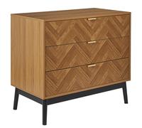 Home Deco Factory Commode Felix en bois 3 tiroirs