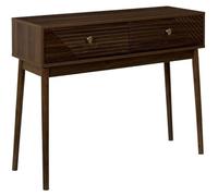 HOME DECO FACTORY - Console Élégante avec Tiroirs et Étagères - Idéale pour Salon ou Bureau - Pratique et Facile à Entretenir - Taille 100x80x35 cm - Couleur Marron - Collection Tiffany