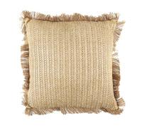 Home Deco Factory – Coussin Tx8598 – Raphia naturel déhoussable 40X40 cm