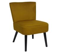 The home deco factory Fauteuil crapaud Giulia - Jaune moutarde