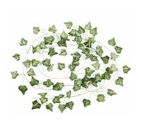 HOME DECO FACTORY Guirlande de Lierre Artificiel 2,3 m Déco Intérieure Vert | Plastique ABS, guirlande de lierre artificiel, 2,3 m, décoration intérieure naturelle, sans entretien, durable, vert