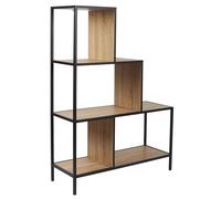 Home Deco Factory Étagère Escalier Edison HD0081 - 3 niveaux bois, 80x30x112 cm, Marron/Noir