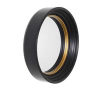 HOME DECO FACTORY - HD0112 Miroir Convexe Rond 40.5 cm, Élégante Décoration Murale, Effet Visuel Agrandi, Contour Noir, Design Moderne pour Salon ou Chambre