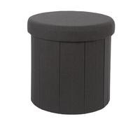HOME DECO FACTORY - HD0197, Coffre Pouf Pliable Noir, Modèle Pills M4, Mobilier, Assise, Coffre et Banc Pliable, 38x38x38 cm, Hauteur Assise 38 cm, Noir