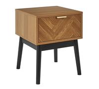 Home Deco Factory – Table de chevet Felix HD0303 – Lounge Edition 40x50x40 cm Marron Noir